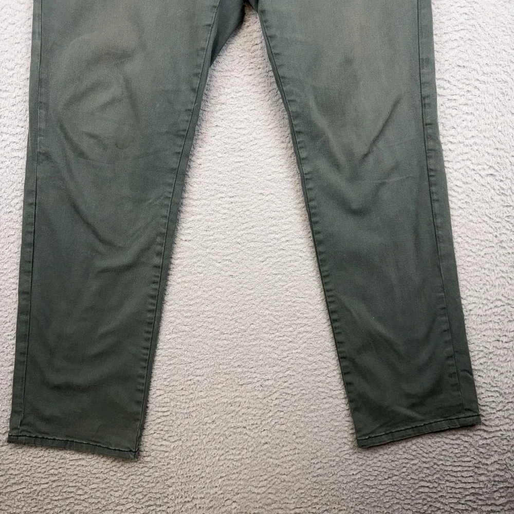 Johnnie-O Pants Mens 33x30 Green Stretch Chino Straight Leg Casual Cotton *32x29